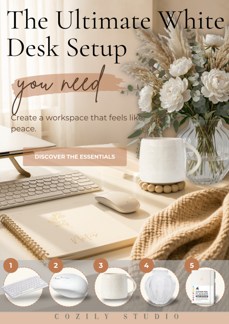 10 Beautiful White Desk Accessories for a Clean & Aesthetic Workspace
